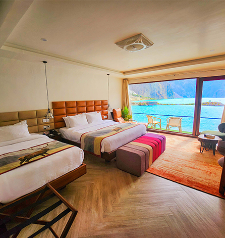 Premium Family Room configured with two king beds for four guests